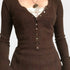 Gleame.-Truien & Vesten-Gleame Cardigan - Vintage knit cardigan met knopen en geometrisch patroon