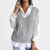 Gleame.-Truien & Vesten-Gleame Casual Sweater - Dames V-hals mouwloos met geometrisch patroon