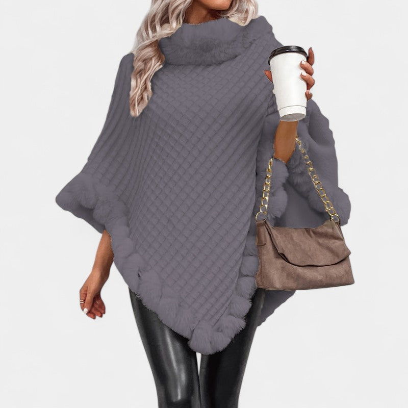 Gleame.-Truien &amp; Vesten-Gleame Dames Trui – Lichtgewicht gebreide trui met wijde kraag en zachte details