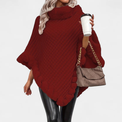 Gleame.-Truien &amp; Vesten-Gleame Dames Trui – Lichtgewicht gebreide trui met wijde kraag en zachte details