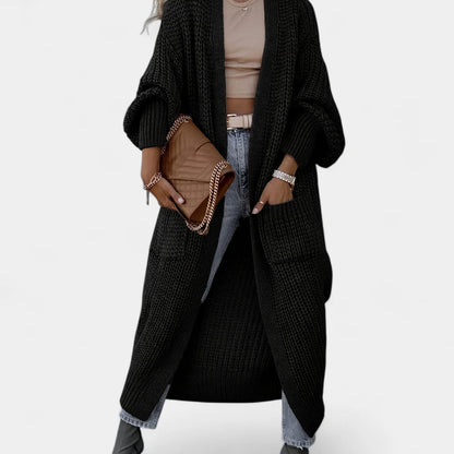 Gleame.-Truien &amp; Vesten-Gleame Dames cardigan - Lange gebreide cardigan met zakken en lange mouwen