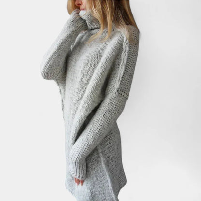 Gleame.-Truien &amp; Vesten-Gleame Dames trui - Gebreide wollen coltrui met lange mouwen