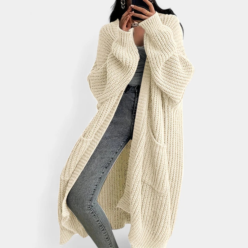 Gleame.-Truien &amp; Vesten-Gleame Damescardigan - Open voorzijde gebreide cardigan met zakken