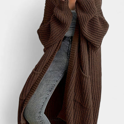 Gleame.-Truien &amp; Vesten-Gleame Damescardigan - Open voorzijde gebreide cardigan met zakken