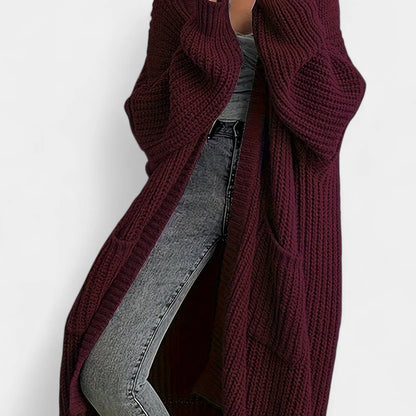Gleame.-Truien &amp; Vesten-Gleame Damescardigan - Open voorzijde gebreide cardigan met zakken