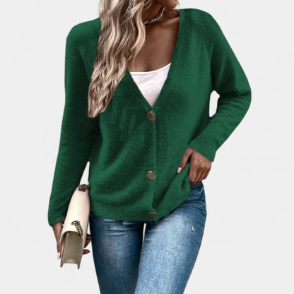 Gleame.-Truien &amp; Vesten-Gleame Damescardigan - V-hals knoopsluiting cardigan