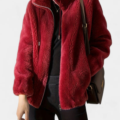 Gleame.-Truien &amp; Vesten-Gleame Damesjas - Casual open voorzijde zip-up jas met lange mouwen