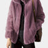 Gleame.-Truien & Vesten-Gleame Damesjas - Casual open voorzijde zip-up jas met lange mouwen