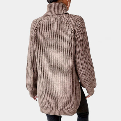 Gleame.-Truien &amp; Vesten-Gleame Damesshirt - Warme trui met hoge kraag en lange mouwen