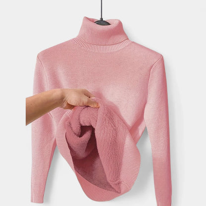 Gleame.-Truien &amp; Vesten-Gleame Damestrui - Casual hoge hals turtleneck trui met zachte voering