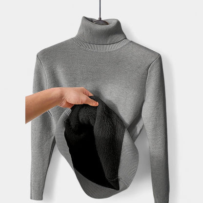 Gleame.-Truien &amp; Vesten-Gleame Damestrui - Casual hoge hals turtleneck trui met zachte voering