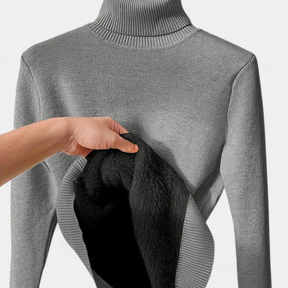 Gleame.-Truien &amp; Vesten-Gleame Damestrui - Casual hoge hals turtleneck trui met zachte voering
