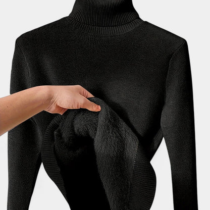 Gleame.-Truien &amp; Vesten-Gleame Damestrui - Casual hoge hals turtleneck trui met zachte voering