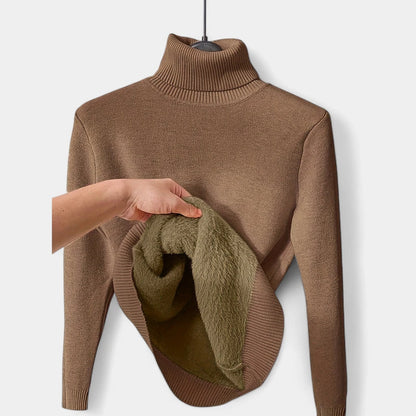 Gleame.-Truien &amp; Vesten-Gleame Damestrui - Casual hoge hals turtleneck trui met zachte voering