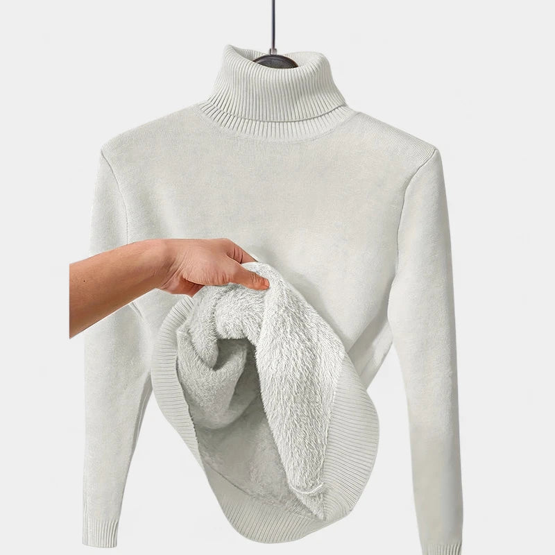 Gleame.-Truien &amp; Vesten-Gleame Damestrui - Casual hoge hals turtleneck trui met zachte voering