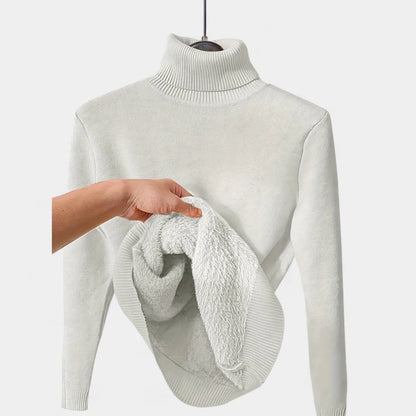 Gleame.-Truien &amp; Vesten-Gleame Damestrui - Casual hoge hals turtleneck trui met zachte voering