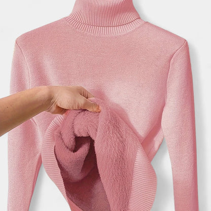 Gleame.-Truien &amp; Vesten-Gleame Damestrui - Casual hoge hals turtleneck trui met zachte voering