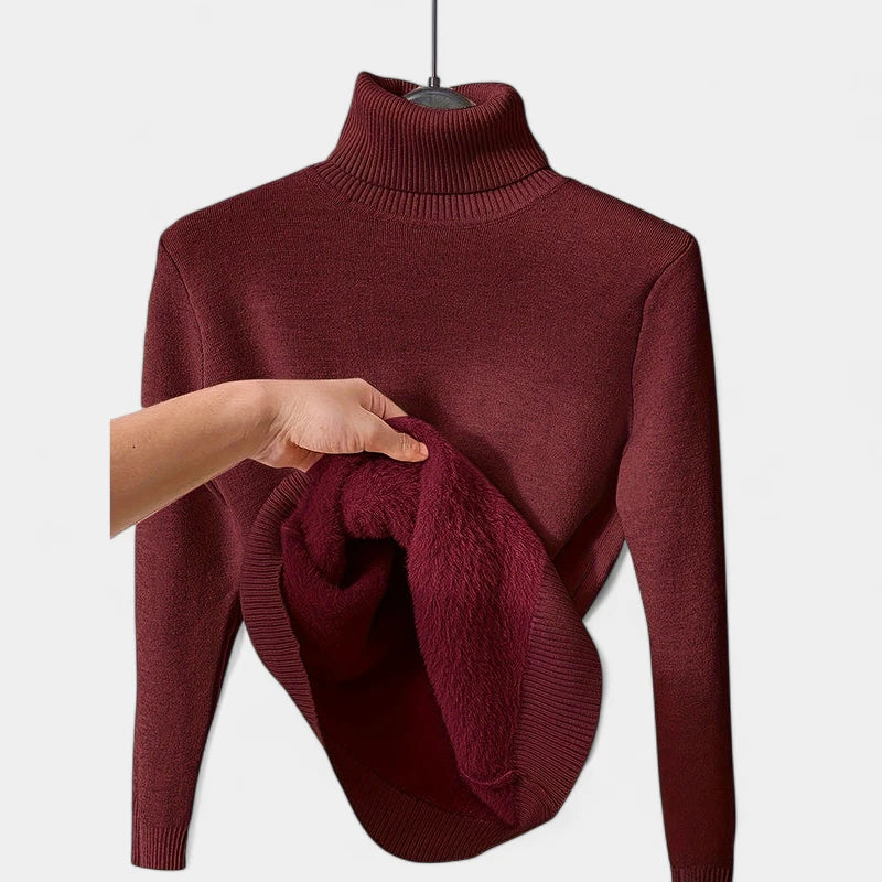 Gleame.-Truien & Vesten-Gleame Damestrui - Casual hoge hals turtleneck trui met zachte voering
