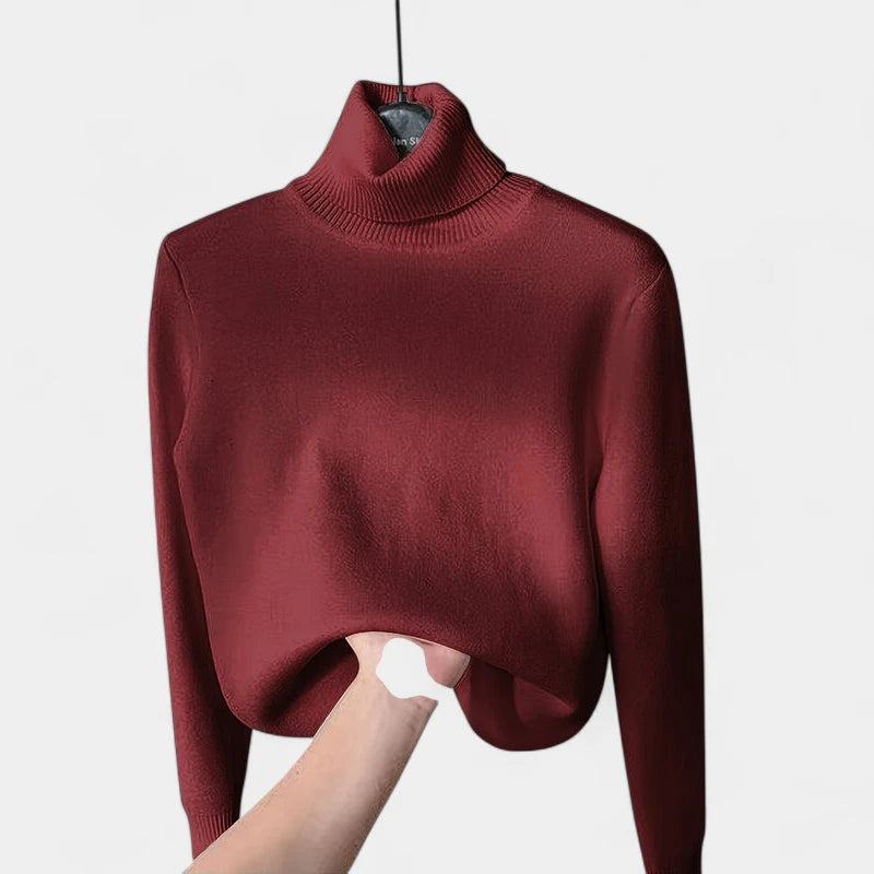 Gleame.-Truien &amp; Vesten-Gleame Damestrui - Casual hoge hals turtleneck trui met zachte voering