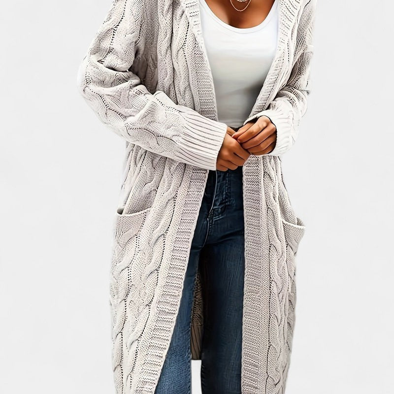 Gleame.-Truien &amp; Vesten-Gleame Damesvest - Casual vest met open voorkant en lange mouwen