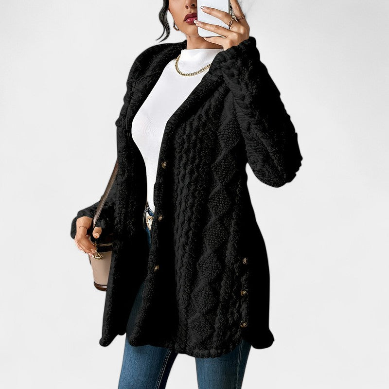 Gleame.-Truien &amp; Vesten-Gleame Damesvest - Casual vest met capuchon en knoopsluiting