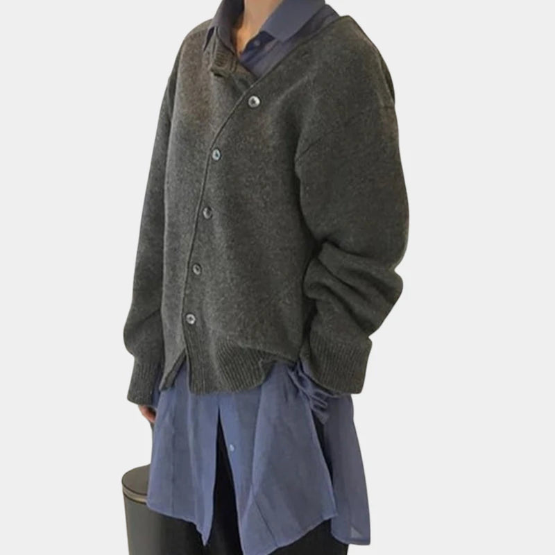 Gleame.-Truien &amp; Vesten-Gleame Damesvest - Gebreid vest met knoopsluiting en comfortabele pasvorm