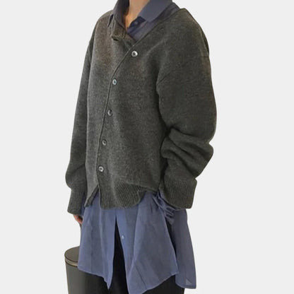 Gleame.-Truien &amp; Vesten-Gleame Damesvest - Gebreid vest met knoopsluiting en comfortabele pasvorm