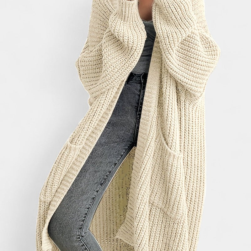 Gleame.-Truien & Vesten-Gleame Damesvest - Lang vest met open voorkant en comfortabele pasvorm