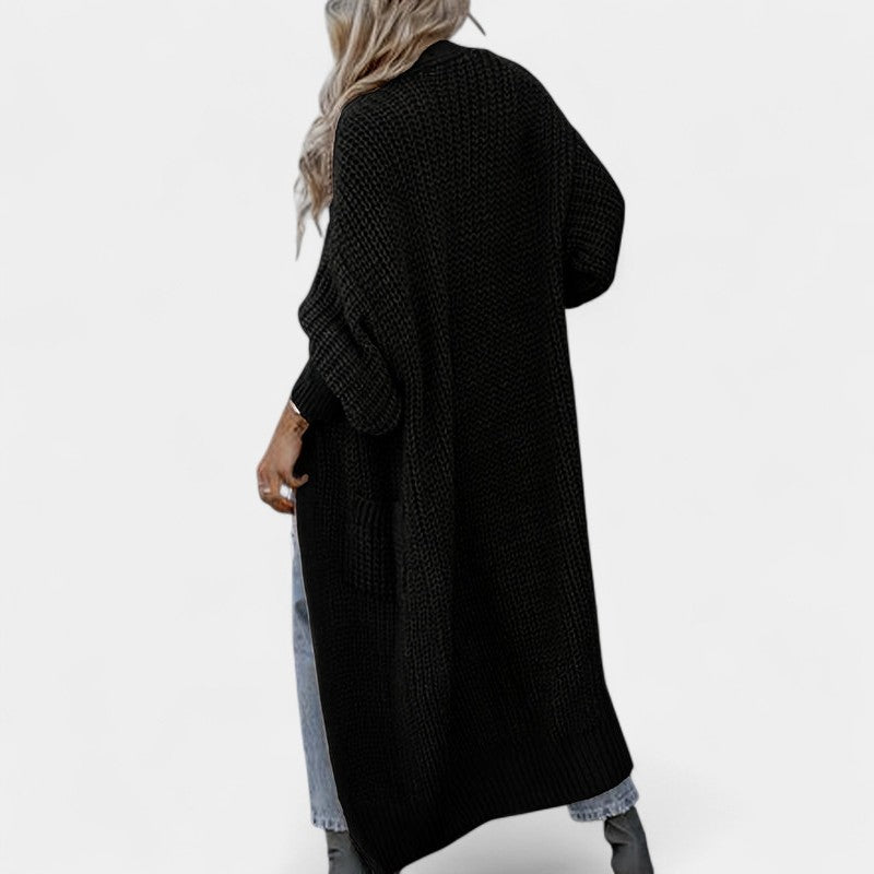 Gleame.-Truien &amp; Vesten-Gleame Damesvest - Lang vest met lange mouwen en verfijnde uitstraling