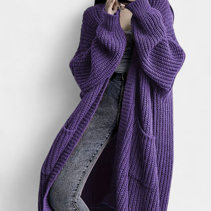 Gleame.-Truien &amp; Vesten-Gleame Damesvest - Losvallend vest met open voorkant en lange mouwen