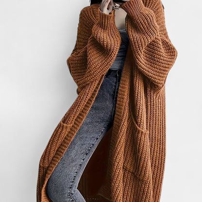 Gleame.-Truien &amp; Vesten-Gleame Damesvest - Losvallend vest met open voorkant en lange mouwen