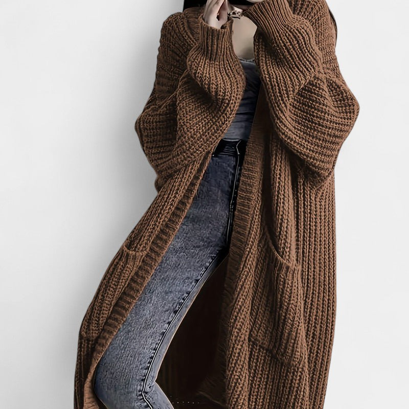 Gleame.-Truien & Vesten-Gleame Damesvest - Losvallend vest met open voorkant en lange mouwen