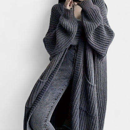 Gleame.-Truien &amp; Vesten-Gleame Damesvest - Losvallend vest met open voorkant en lange mouwen