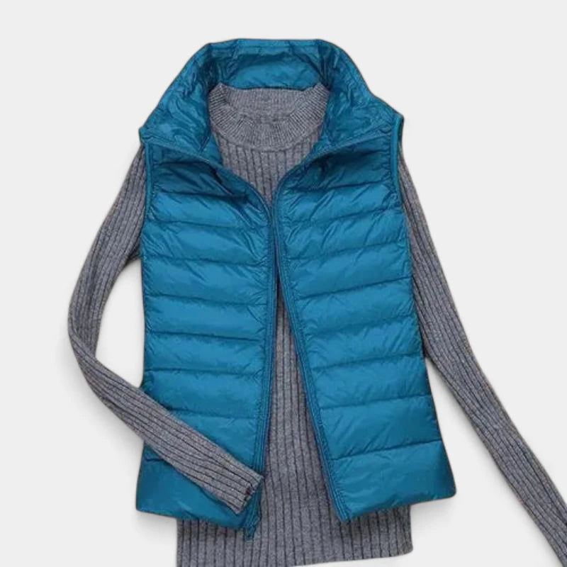 Gleame.-Truien &amp; Vesten-Gleame Damesvest - Mouwloze warme en lichte gewatteerde vest voor de herfst