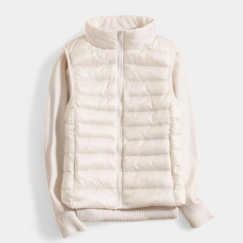 Gleame.-Truien &amp; Vesten-Gleame Damesvest - Mouwloze warme en lichte gewatteerde vest voor de herfst