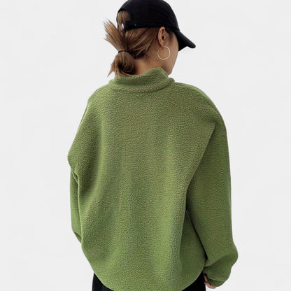 Gleame.-Truien &amp; Vesten-Gleame Sweater - Casual trui met ritssluiting en lange mouwen