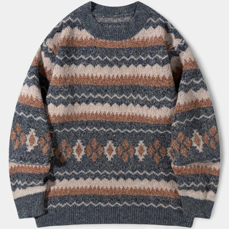 Gleame.-Truien & Vesten-Gleame Trui - Casual loose fit trui met kleurblokken