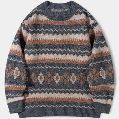 Gleame.-Truien &amp; Vesten-Gleame Trui - Casual loose fit trui met kleurblokken