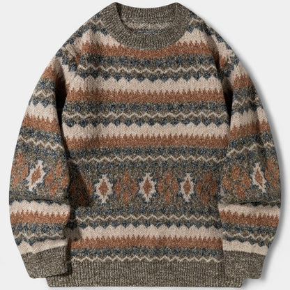 Gleame.-Truien &amp; Vesten-Gleame Trui - Casual loose fit trui met kleurblokken