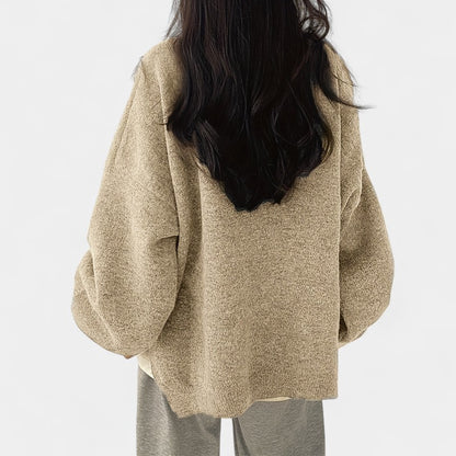 Gleame.-Truien &amp; Vesten-Gleame Trui - Casual trui met lange mouwen en drop shoulder