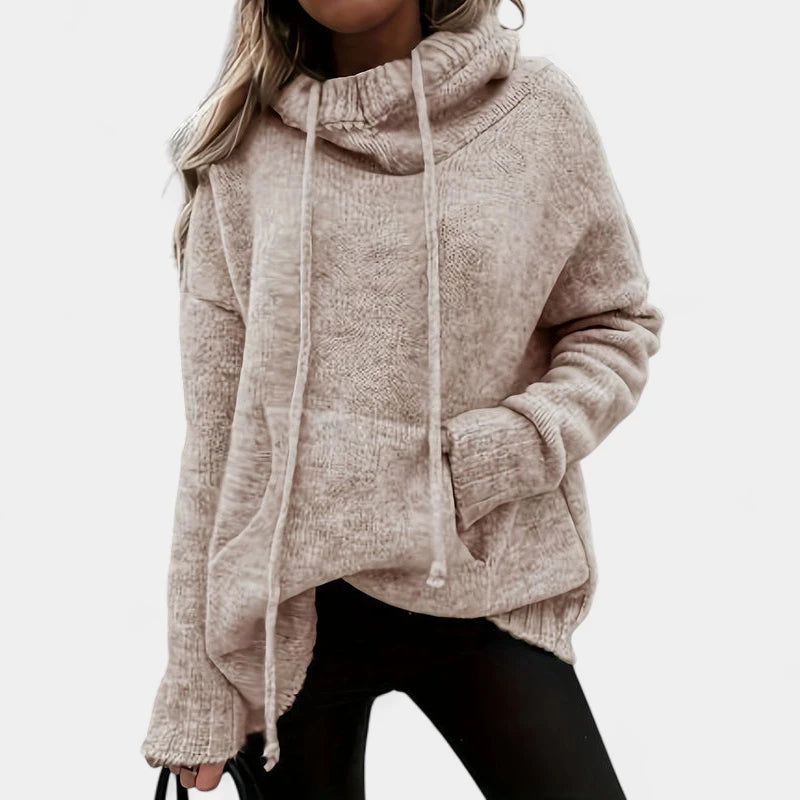 Gleame.-Truien &amp; Vesten-Gleame Trui - Comfortabele pullover met colkraag en trekkoorden