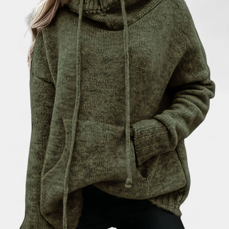 Gleame.-Truien &amp; Vesten-Gleame Trui - Comfortabele pullover met colkraag en trekkoorden