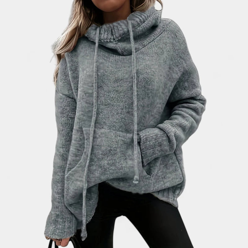 Gleame.-Truien &amp; Vesten-Gleame Trui - Comfortabele pullover met colkraag en trekkoorden