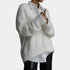 Gleame.-Truien & Vesten-Gleame Vest – Damescardigan van wol met knopen en oversized pasvorm
