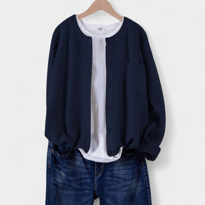 Gleame.-Truien &amp; Vesten-Gleame cardigan - casual gebreide cardigan met knopen en lange mouwen