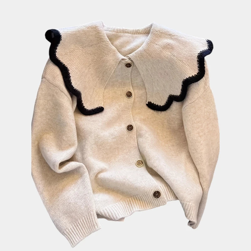  Gleame.-Truien &amp; Vesten-Gleame cardigan - loszittend lang mouw vest voor herfst