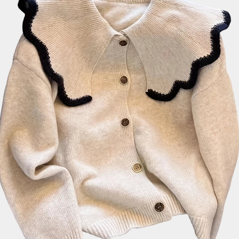  Gleame.-Truien &amp; Vesten-Gleame cardigan - loszittend lang mouw vest voor herfst