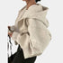 Gleame.-Truien & Vesten-Gleame hoodie - casual lange mouw ritssluiting apricot