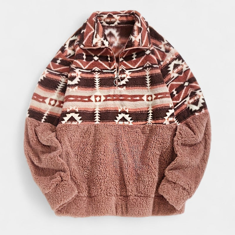 Gleame.-Truien &amp; Vesten-Gleame sweatshirt - casual dames trui met lange mouwen en geometrisch patroon