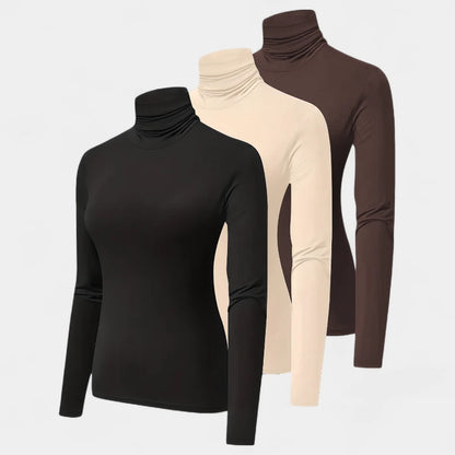  Gleame.-Truien &amp; Vesten-Gleame top - casual dames shirt met col en lange mouwen voor lente en herfst